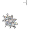 Titanium Top top flower with zirconia petals Push-In