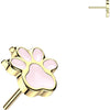 Titanium Top Top Enamel Paw Push-In