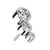 Titanium Top top 3 zirconias bezel setting Push-In