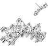 Titanium Top top marquise cut 7 zirconias Push-In
