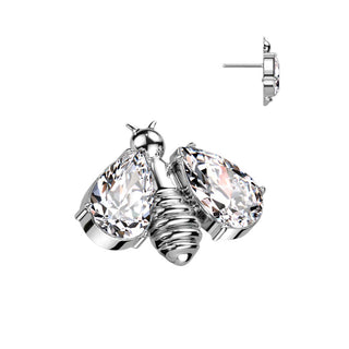 Titanium Top top bee with zirconia wings Push-In
