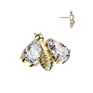 Titanium Top top bee with zirconia wings Push-In