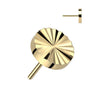 Titanium Top Top Round Diamond Cut Push-In