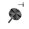 Titanium Top Top Round Diamond Cut Push-In