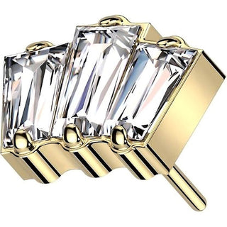 Titanium Top top 3 zirconias or opals Push-In