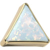 Titanio triangulo incastonatura opale Push-In