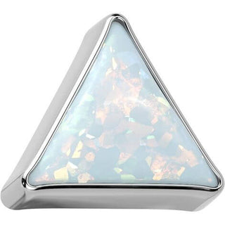 Titanio triangulo incastonatura opale Push-In
