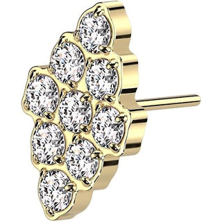Titanium Top Diamond Shape Zirconias Push-In