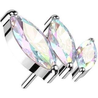 Titanium Top top marquise cut zirconia Push-In
