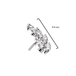 Top top vine marquise cut zirconia Push-In