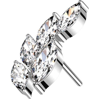 Top top vine marquise cut zirconia Push-In