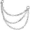 Titanium connector triple chain with 2 O-rings