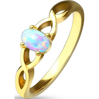 Oro con opale ovale