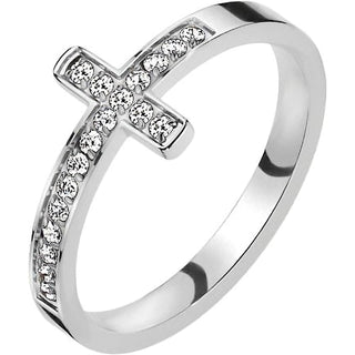 Finger Ring 316L Ring CNC Machine Set Cubic Zirconia Cross