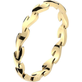 Finger Ring 316L Ring Gold Eternity Leaf