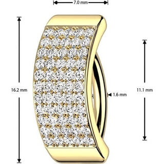 Belly Button Piercing zirconia 5 lines