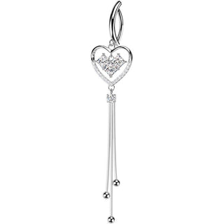 Piercing Ombelico cuore penzolare zircone Clicker