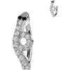 Belly Button Piercing snake zirconia Clicker