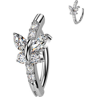 Belly Button Piercing butterfly zirconia