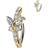 Belly Button Piercing butterfly zirconia