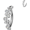 Belly Button Piercing round cubic zirconia bubbles Clicker