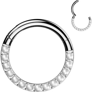 Titanium Ring pearls Segment