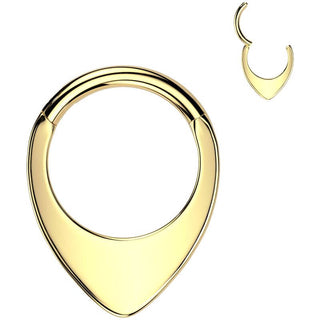 Titanio Anello Piercing  Lacrima Segment