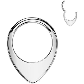 Titanio Anello Piercing  Lacrima Segment