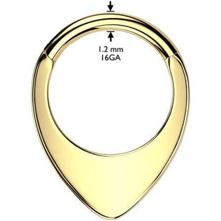 Titanio Anello Piercing  Lacrima Segment