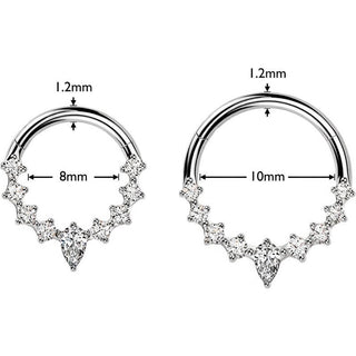 Titanium Ring teardrop zirconia Segment