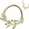 Titanium Ring olive leaf branch Segment
