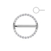 Titanio Piercing Capezzolo anello oscillante Clicker