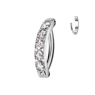 Titanio Piercing Ombelico Zirconi