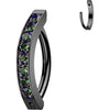 Titanium Belly Button Piercing cnc set cubic zirconias Clicker