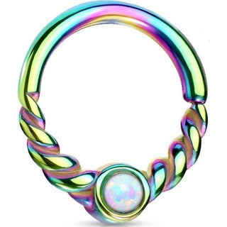 Anello Piercing Opale sferico Pieghevole