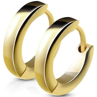 Hoop Earring 316L Huggie Earring Small Plain Dome 1 Pair