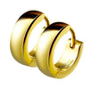 Hoop Earring 316L Huggie Earring Classic Plain Dome 1 Pair
