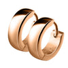 Hoop Earring 316L Huggie Earring Classic Plain Dome 1 Pair