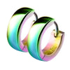 Hoop Earring 316L Huggie Earring Classic Plain Dome 1 Pair