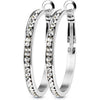 Hoop Earring 316L Hoop Earrings 30mm Eternity Crystal Set 1 Pair