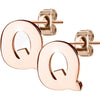Stud Earring Letters A-Z Roségold