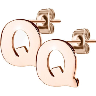 Stud Earring Letters A-Z Roségold
