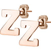 Stud Earring Letters A-Z Roségold