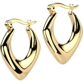 Hoop Earring diamond shaped