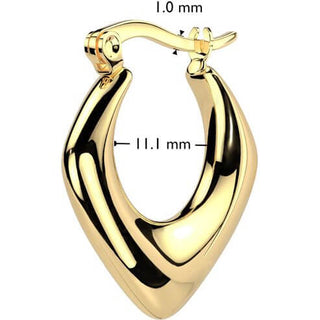 Hoop Earring diamond shaped