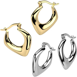 Hoop Earring diamond shaped