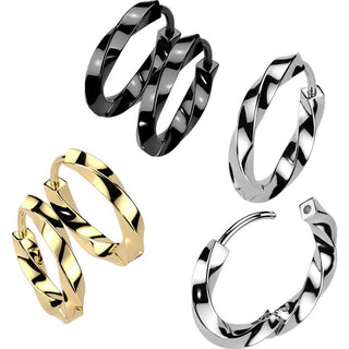 Earring twisted 2.5mm thick