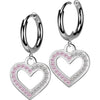 heart zirconia dangle