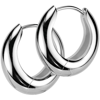 Wide Hinged Hoop Earrings