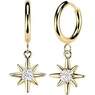 sunburst zirconia dangle